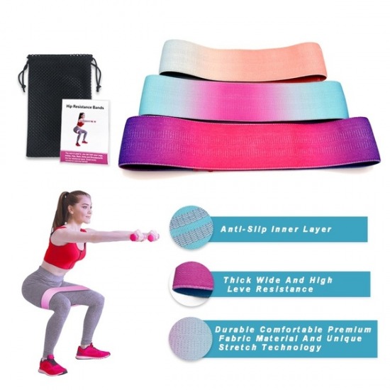 Material Resistance Bands - Set of 3